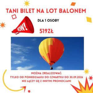 Tani bilet na lot balonem